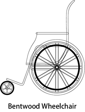 曲げ木木製児童向け車椅子 Bentwood Wheelchair
